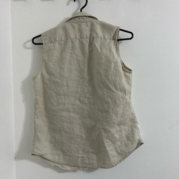Ralph Lauren sleeveless top in beige - Picture 2 of 3